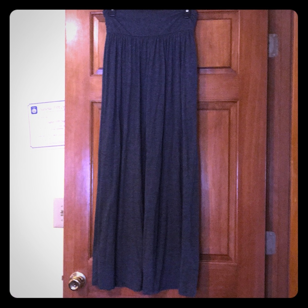Gray Maxi Skirt